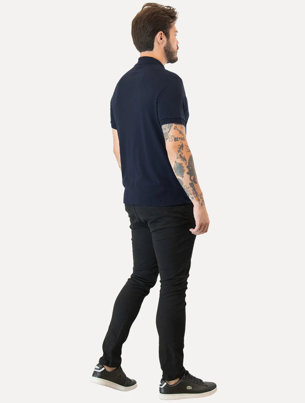 Polo Lacoste Masculina Malha Regular Fit Light Pima Cotton Azul Marinho