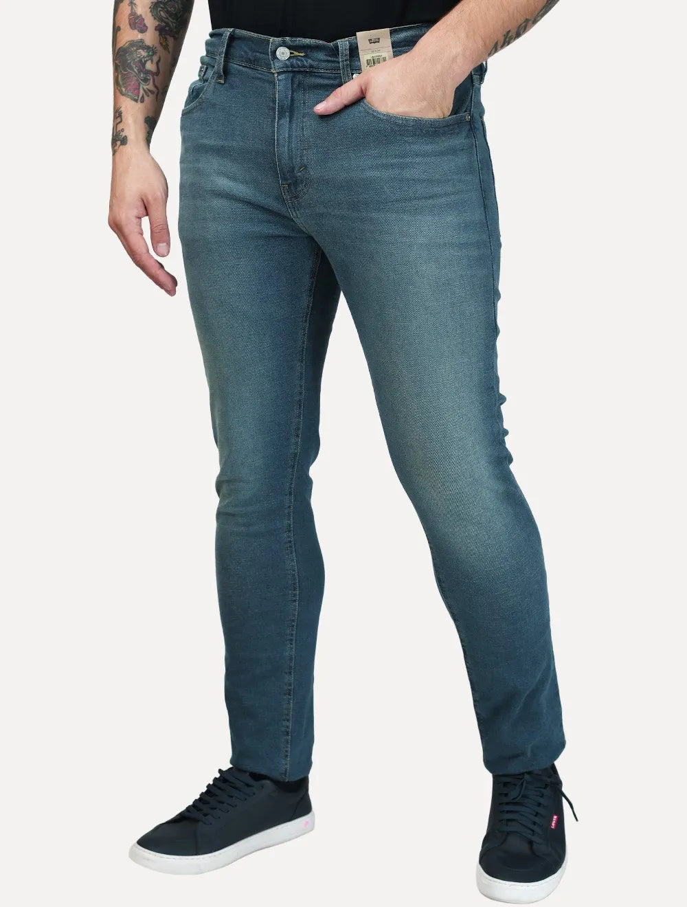 Calça Levis Jeans Masculina 512 Slim Taper Stretch Azul Médio