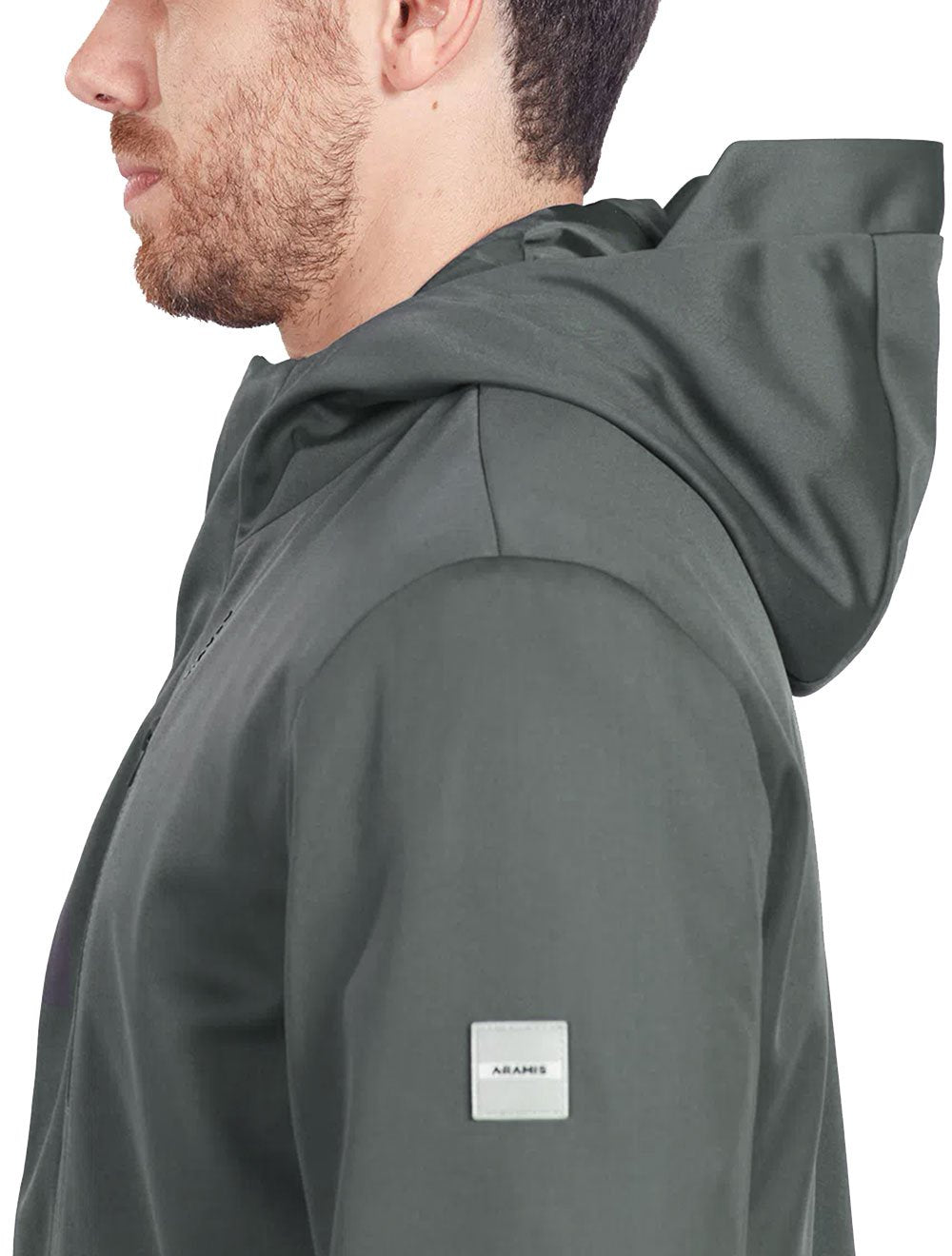 Jaqueta Aramis Masculina Nylon Hoodie Liquid Repeller Chumbo