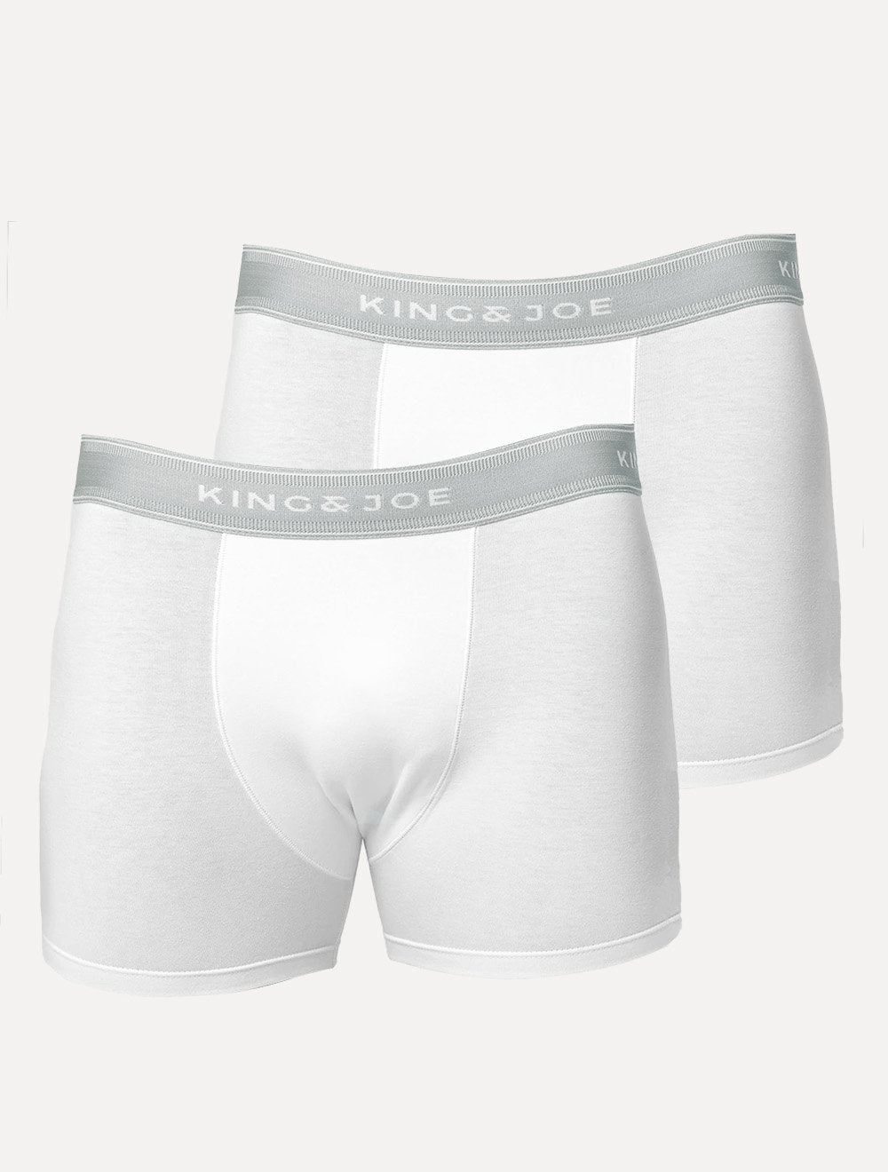 Cueca King & Joe Boxer Lisa Grey Logo Branca Pack 2UN