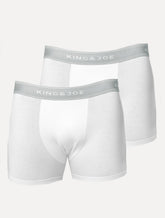 Cueca King & Joe Boxer Lisa Grey Logo Branca Pack 2UN