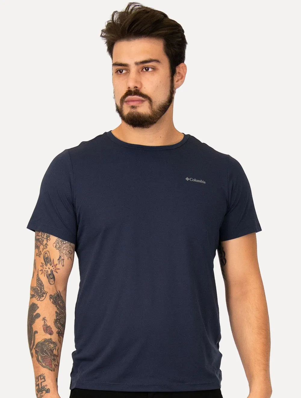 Camiseta Columbia Masculina Neblina Azul Marinho