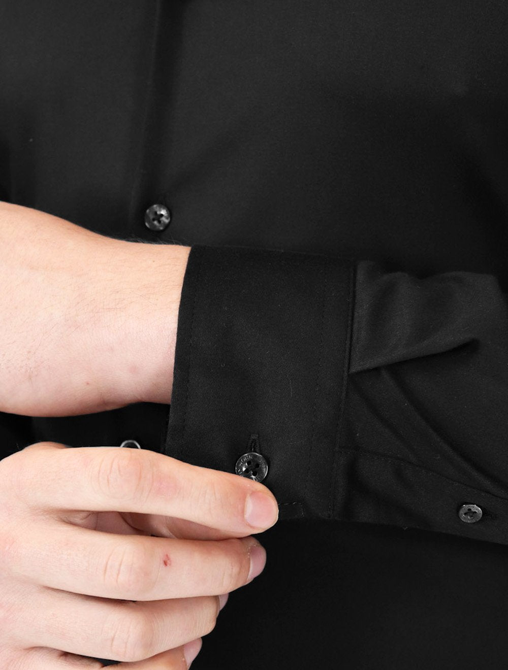 Camisa John John Masculina Ultra Slim Black Logo Preta