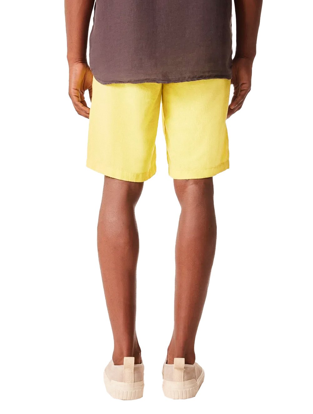 Bermuda Reserva Masculina Eco Viscose Lisa Amarela