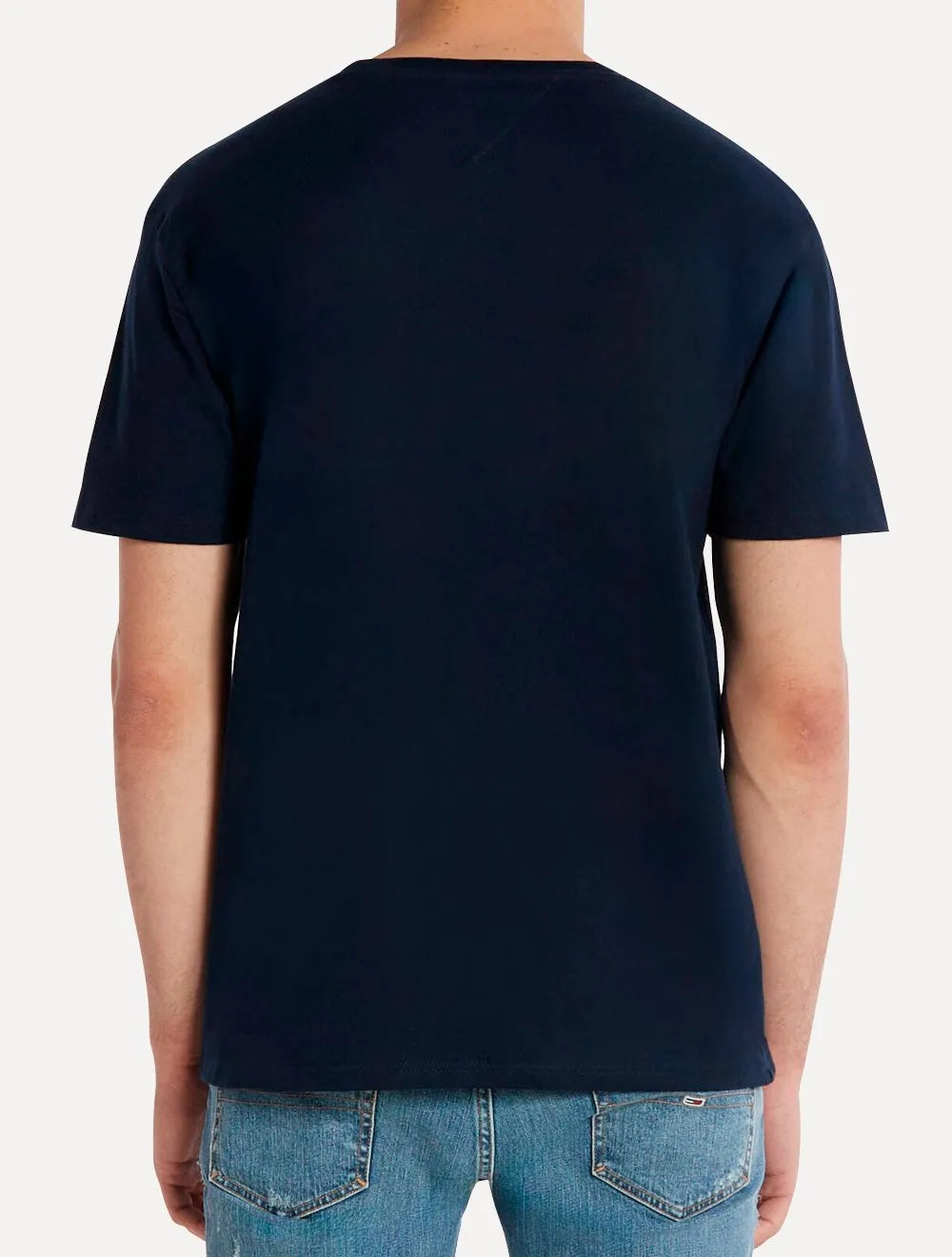 Camiseta Tommy Jeans Masculina Core Linear Logo Tee Azul Marinho