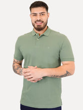 Polo Aramis Masculina Basic Piquet Mono Verde Menta
