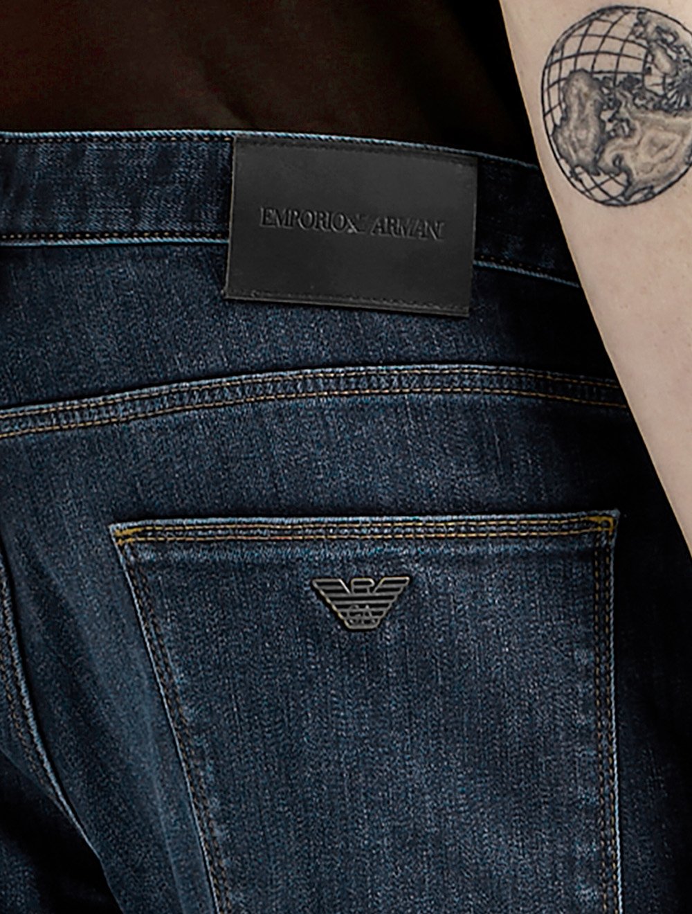 Calça Jeans Empório Armani Masculina J06 Slim Fit Azul