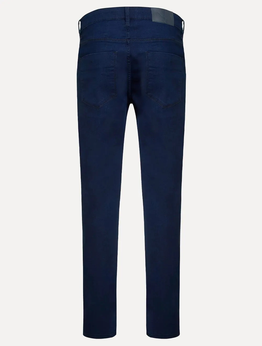 Calça Dudalina Jeans Slim Classica 5 Pockets Costura Escura Azul Escuro