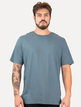 Camiseta Individual Masculina Comfort Logo Azul Médio