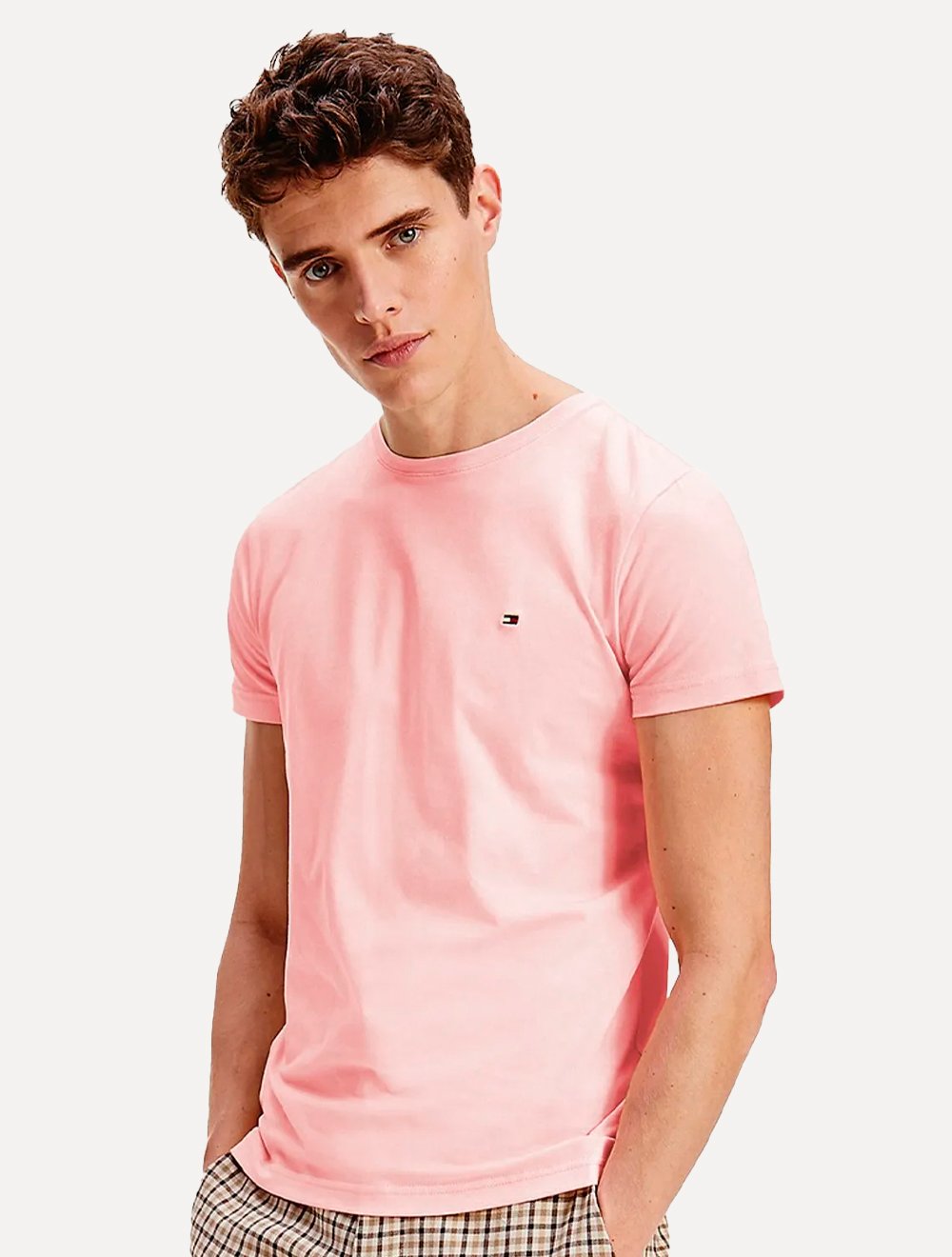Camiseta Tommy Hilfiger | Essential Cotton Rosa Claro