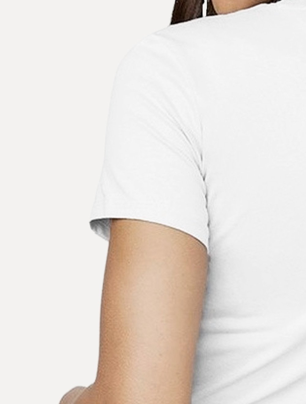 Camiseta Guess Feminina Chest Rubber Logo Off White