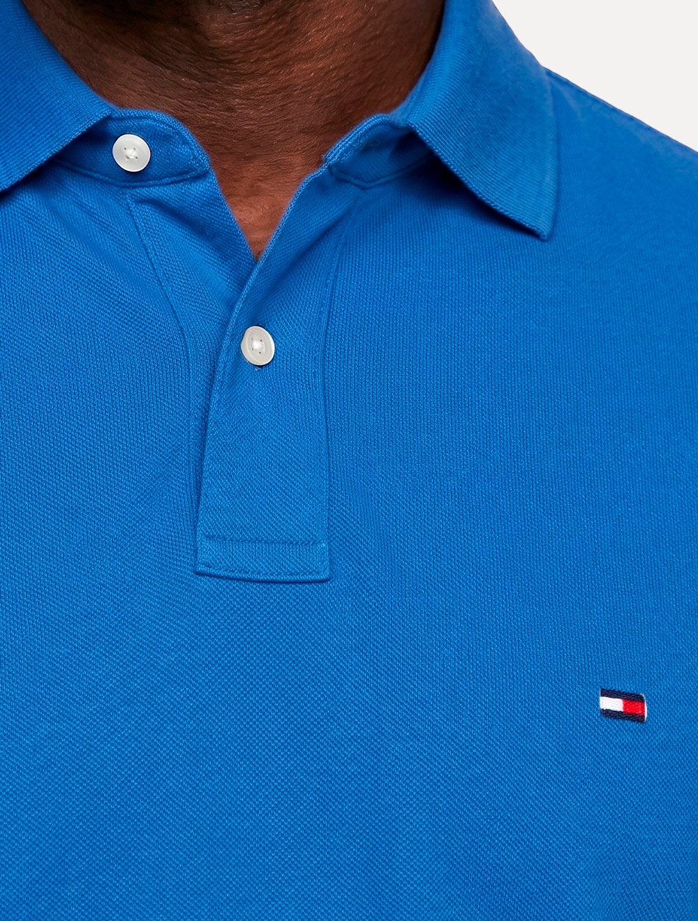 Polo Tommy Hilfiger Masculina Regular Piquet 1985 Orbit Azul