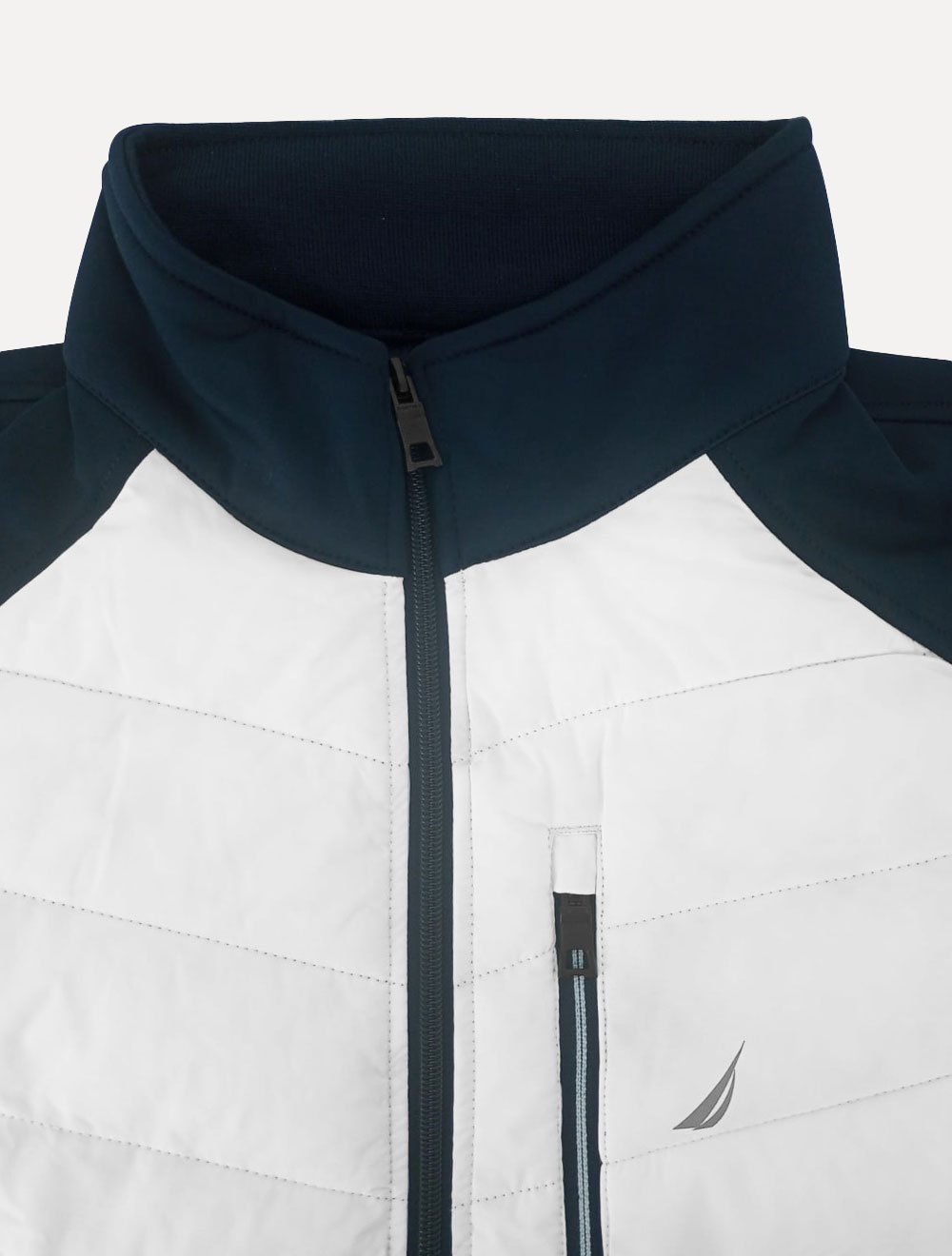 Jaqueta Nautica Masculina Rainbreaker Active Stretch Pocket Sash Marinho/Off-White