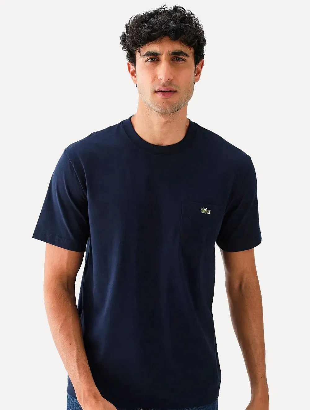 Camiseta Lacoste Masculina Classic Fit Pocket Azul Marinho