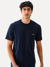 Camiseta Lacoste Masculina Classic Fit Pocket Azul Marinho