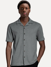 Camisa Aramis Masculina Manga Curta Piquet Bowling Tricot Cinza