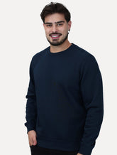 Moletom Calvin Klein Jeans Crewneck CK Logo Embroidered Azul Marinho