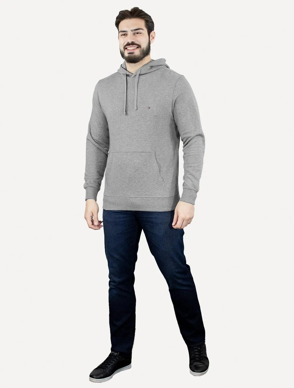 Moletom Tommy Hilfiger Masculino Essential Terry Hoody Cinza Médio