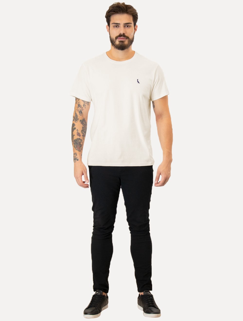 Camiseta Reserva Masculina Basic Navy Woodpecker Off-White