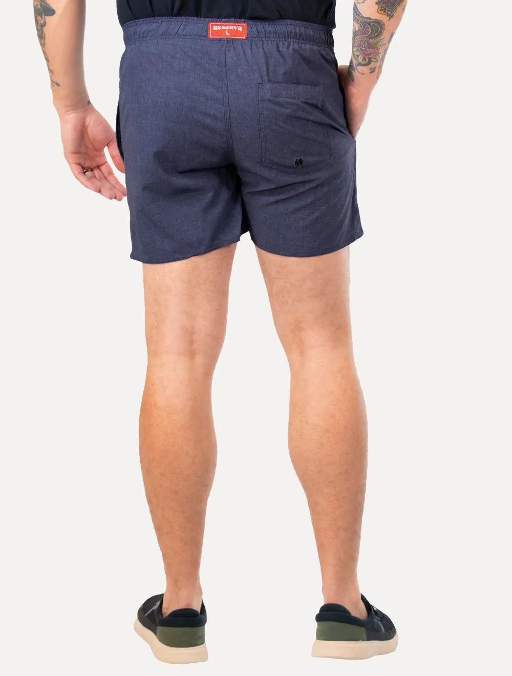 Short Reserva Masculino D'Água Beachwear Texture Azul Escuro Mescla