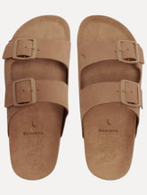 Chinelo Reserva Masculino Duas Fivelas Francisco Nobuck Caramelo