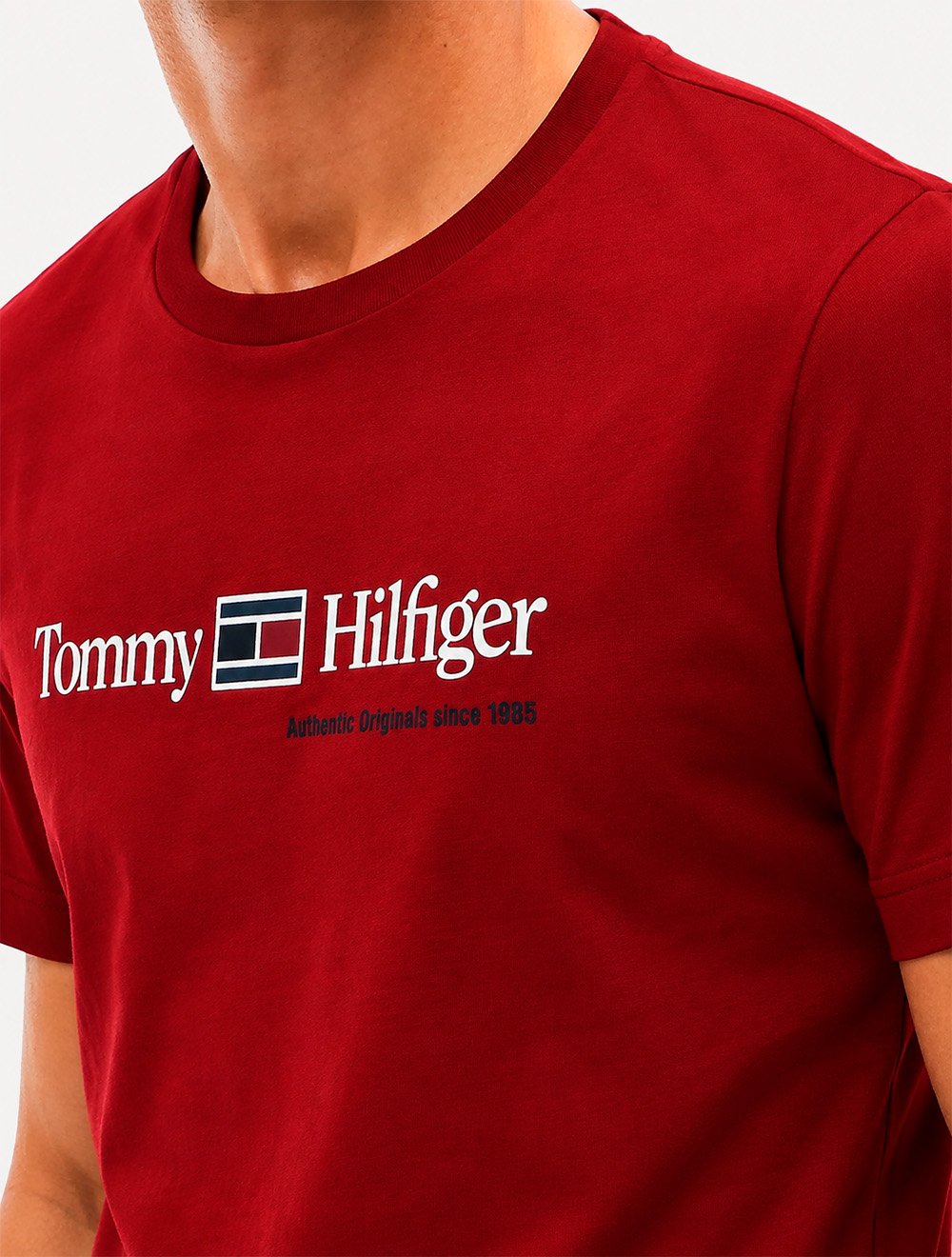 Camiseta Tommy Hilfiger Masculina Authentic Originals Vermelho