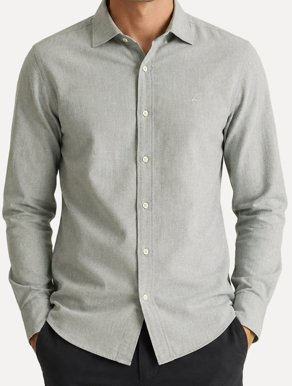 Camisa Aramis Masculina Slim Algodão Willis Verde