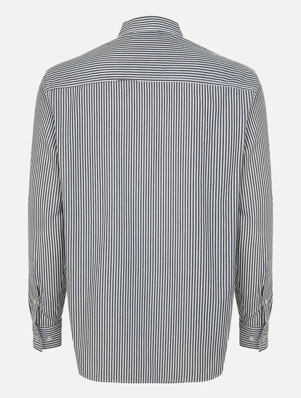 Camisa John John Masculina Stevan Listrada Preta/ Branca