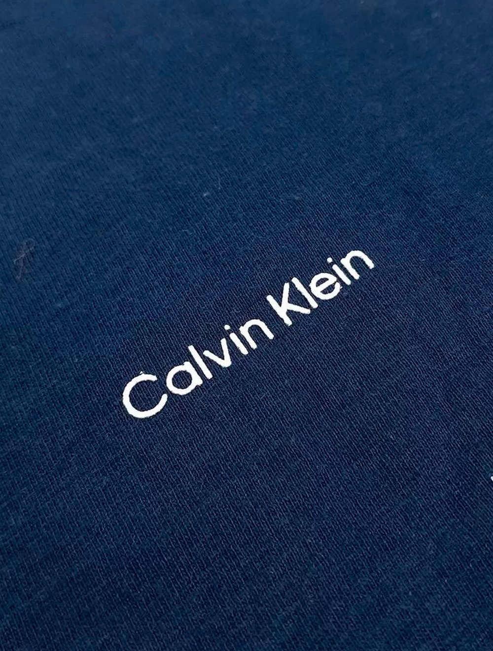 Camiseta Calvin Klein Masculina Flame Front Logo Azul Marinho