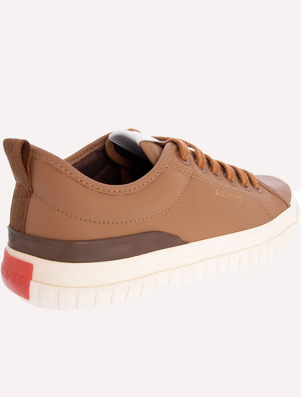 Tênis Aramis Masculino Couro Recortes Deep Leather Marrom Claro