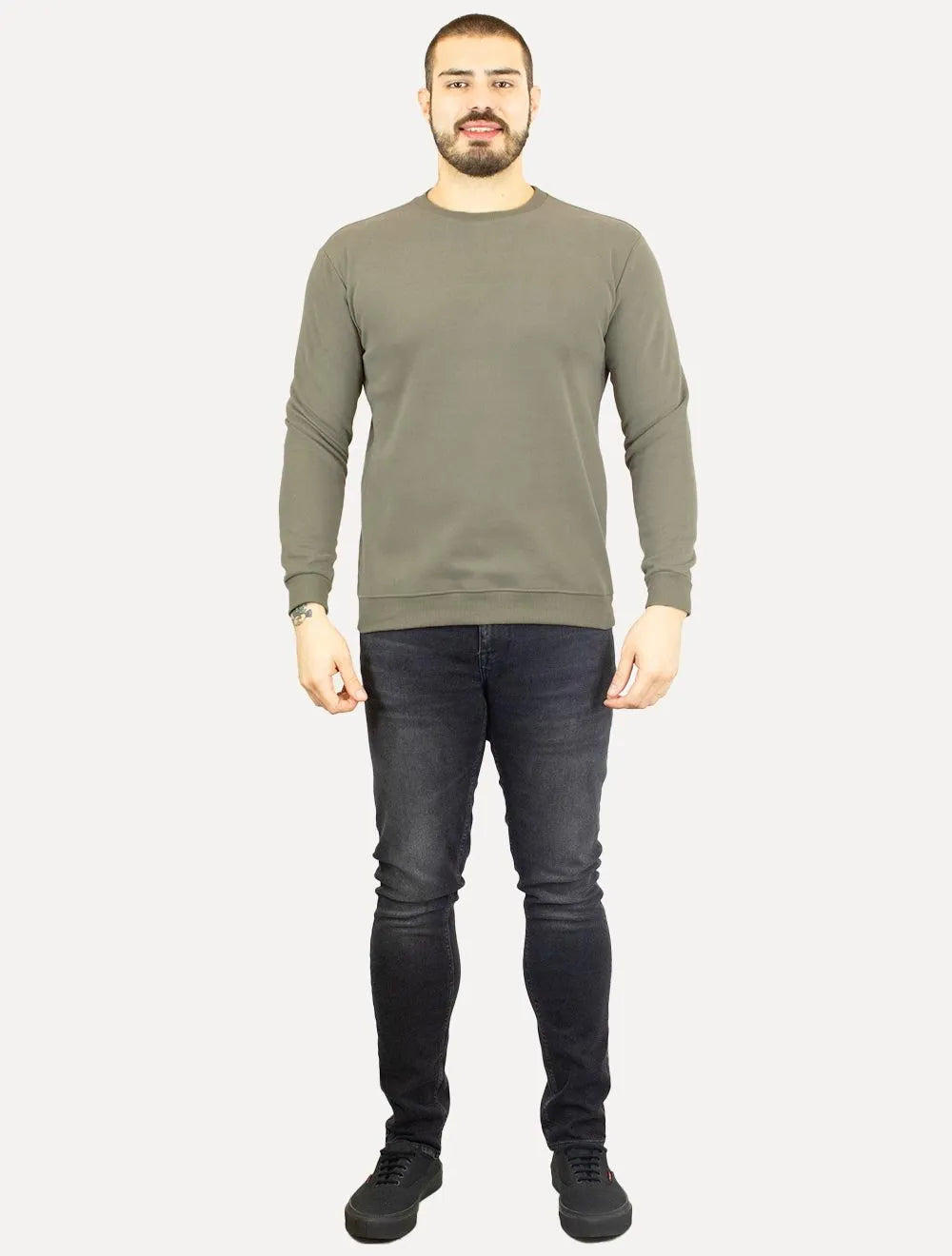 Moletom Dixen Masculino Crewneck Liso Verde