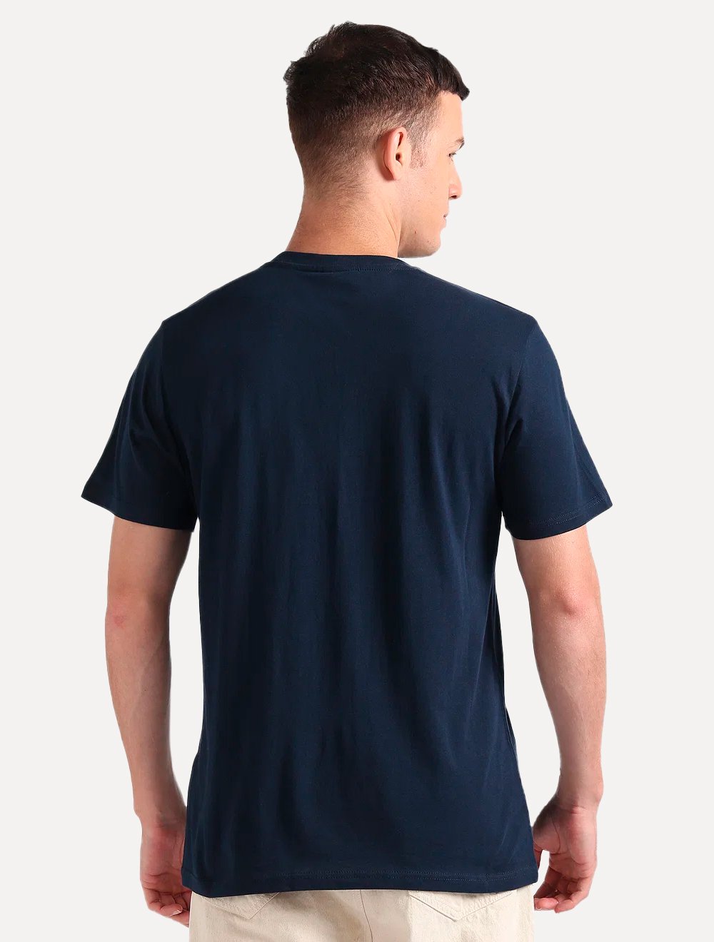 Camiseta Tommy Jeans Masculina Regular Essential Flag Text Azul Marinho