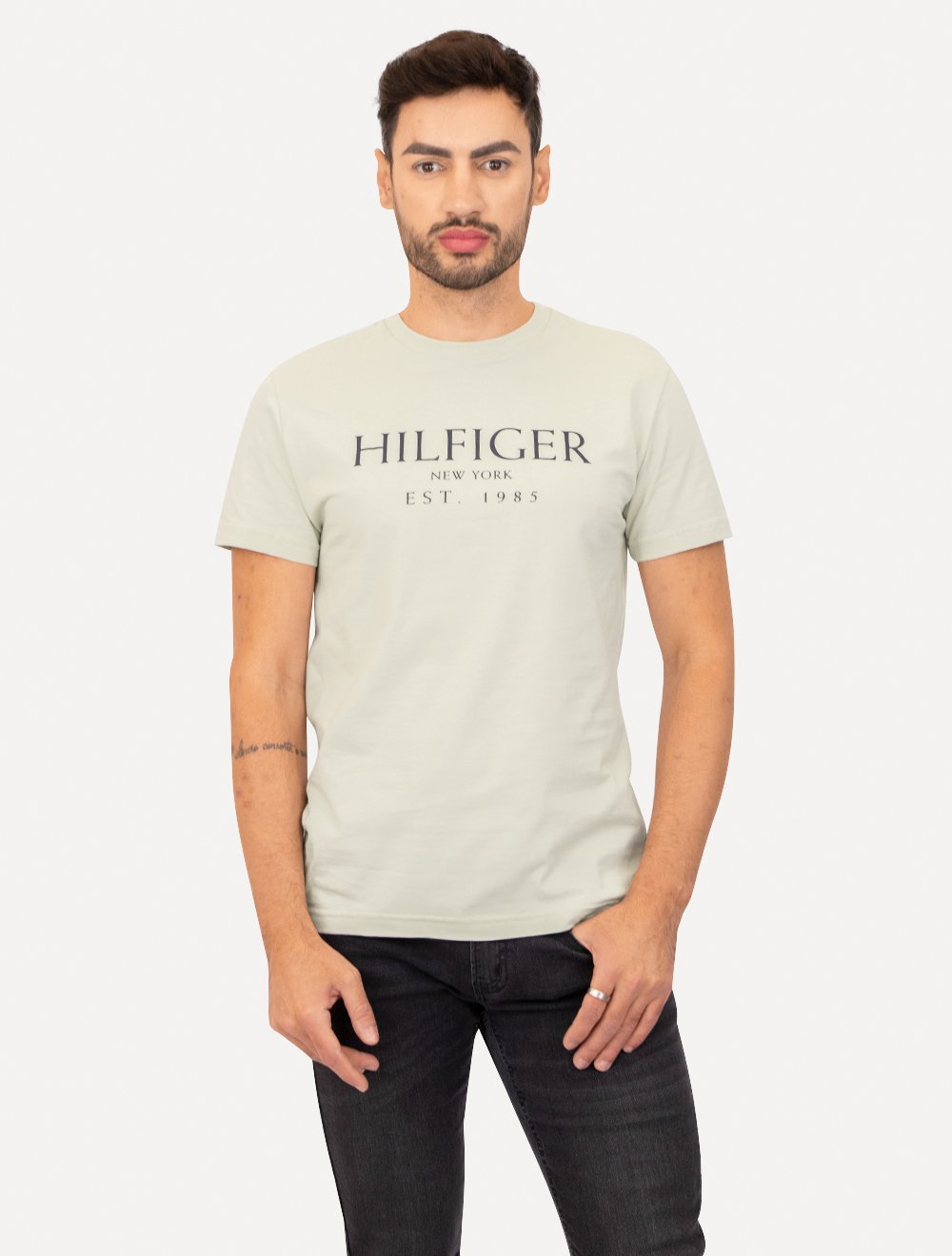 Camiseta Tommy Hilfiger Masculina Big Logo Est.1985 Areia