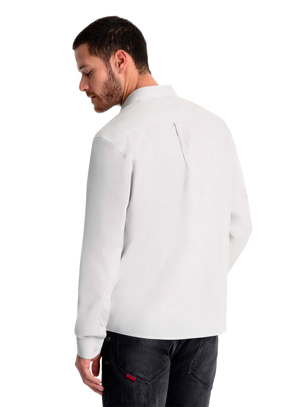 Camisa Ellus Masculina Tricoline LY Classic Anatomic Branca