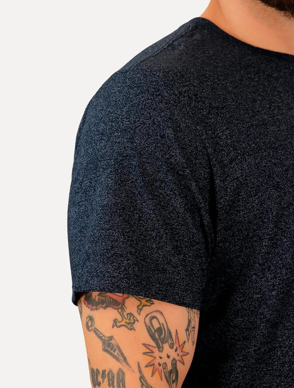 Camiseta Dudalina Masculina Listra Noise Azul Marinho