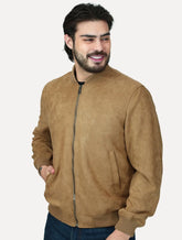 Jaqueta Dixen Masculina Bomber Suede Marrom