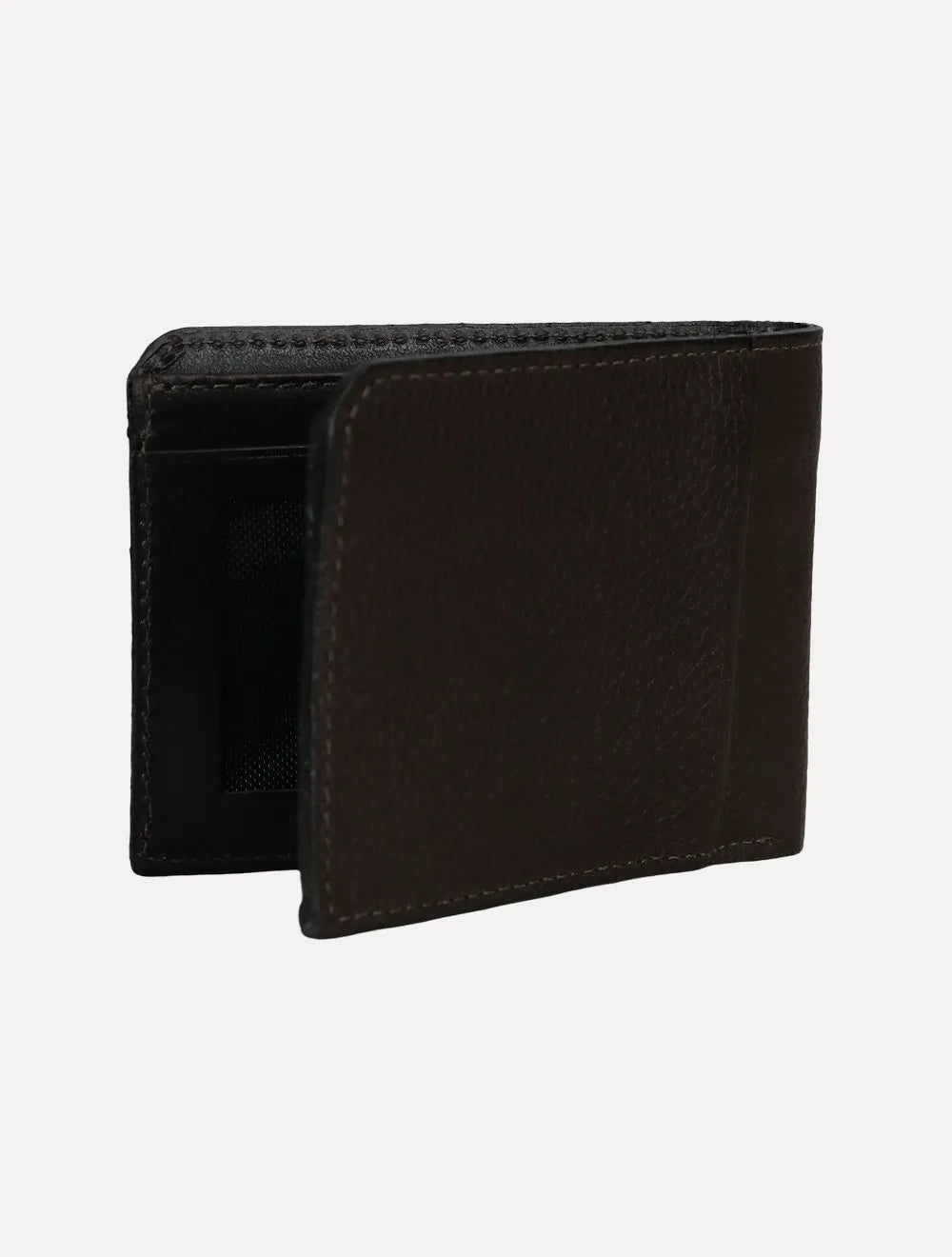 Carteira Calvin Klein Jeans Couro CKJ Queima Logo Marrom Café