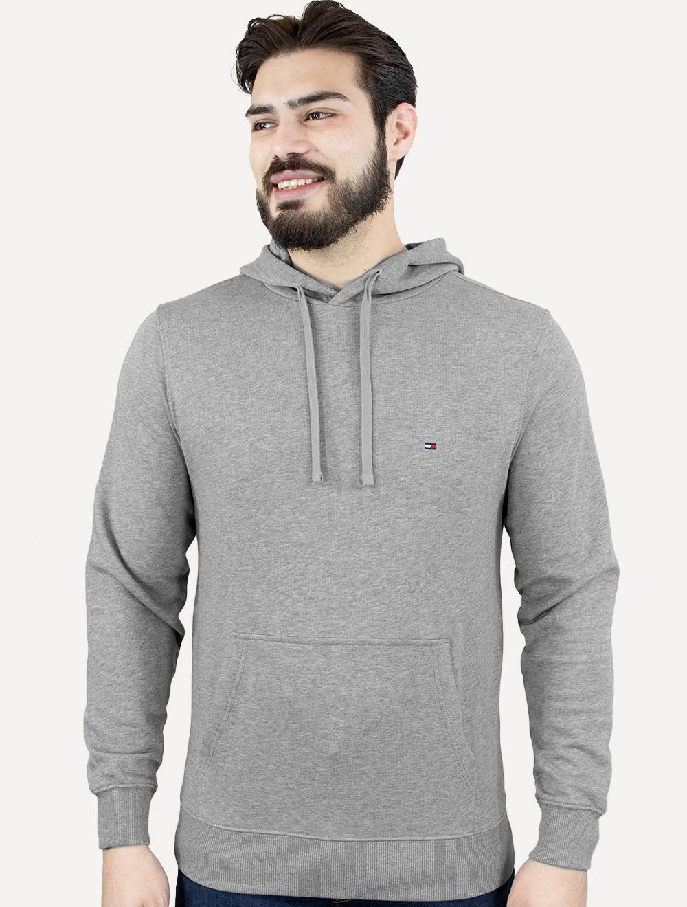 Moletom Tommy Hilfiger Masculino Essential Terry Hoody Cinza Médio