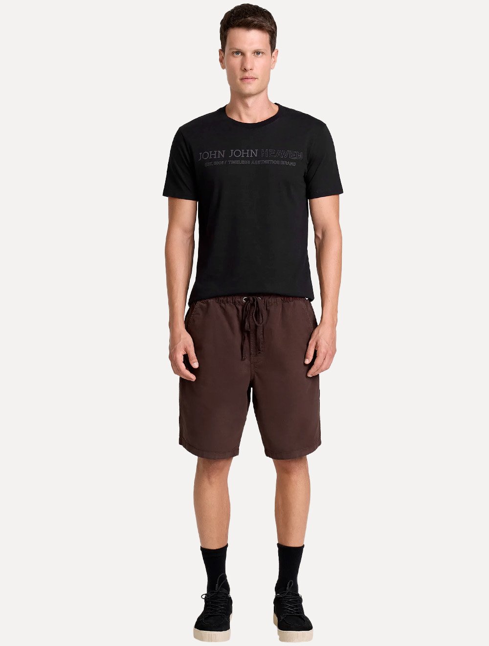 Camiseta John John Masculina Slim Fit United Preta
