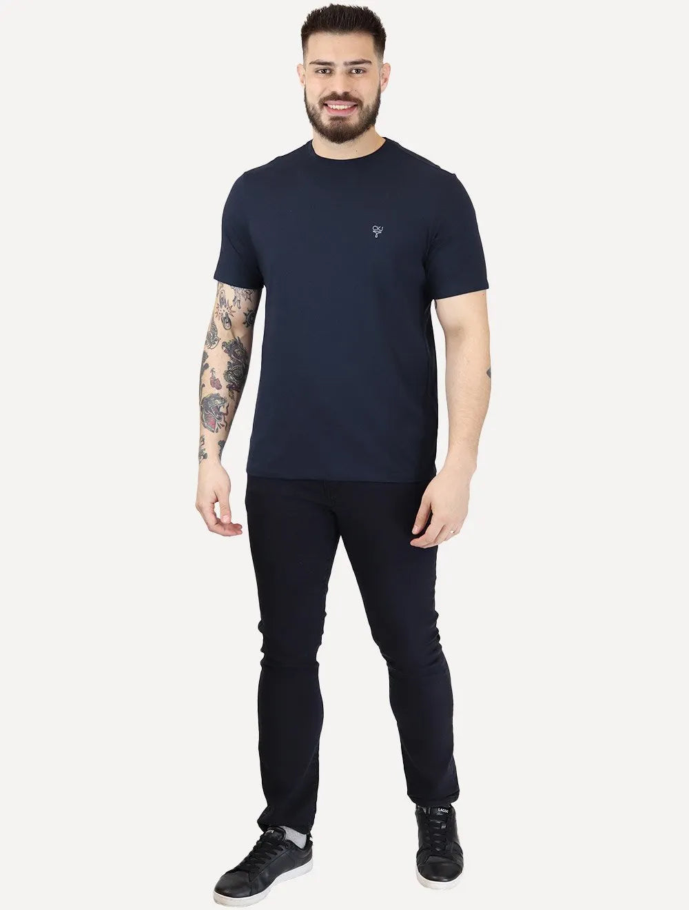 Camiseta Calvin Klein Jeans Masculina Light Omega Logo Azul Marinho