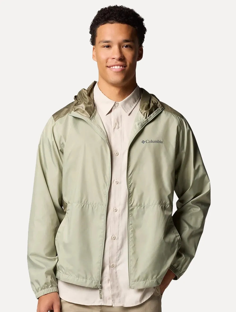 Jaqueta Columbia Masculina Discovery Loop Windbreaker Verde