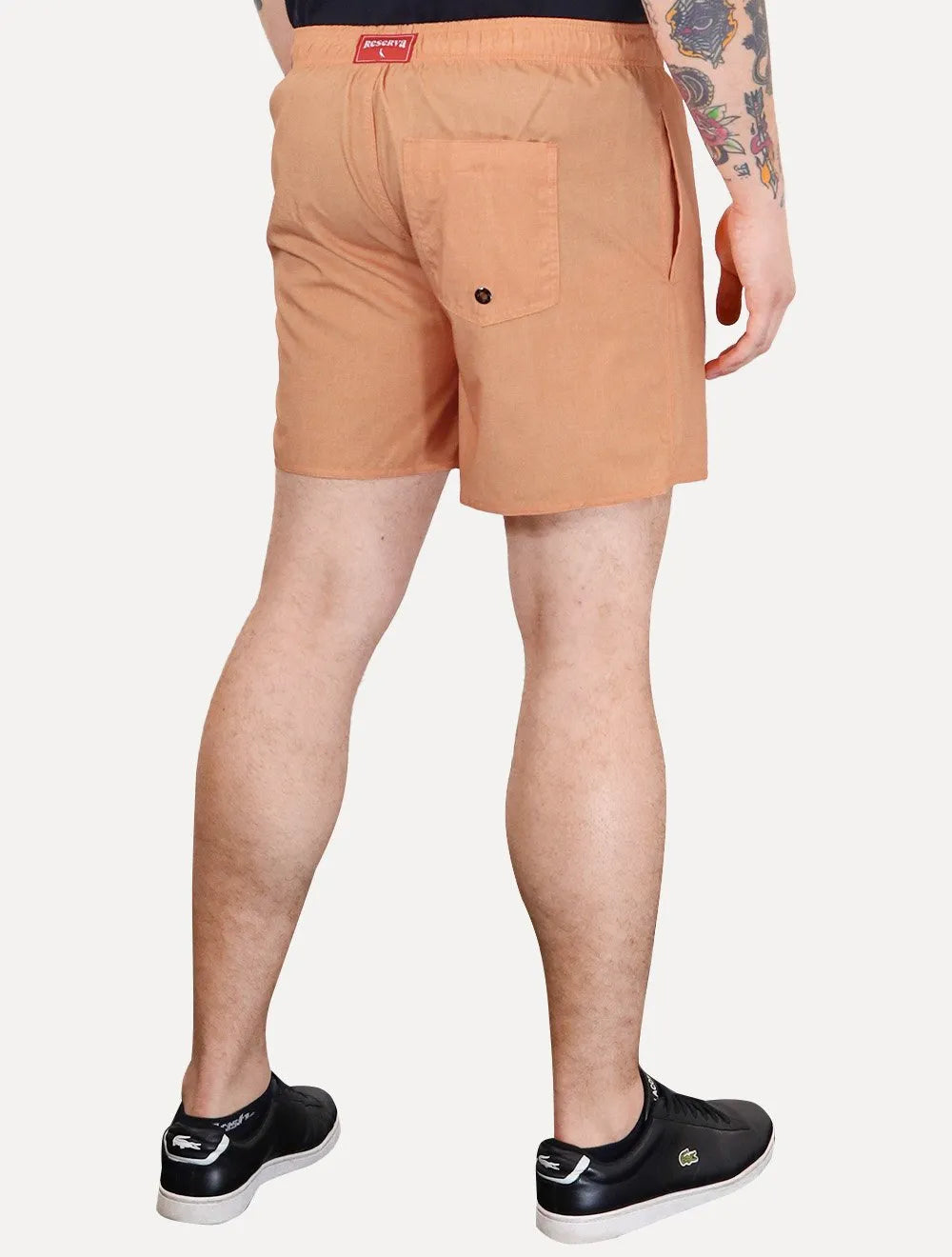 Short Reserva Masculino Beachwear Basico Textura Laranja