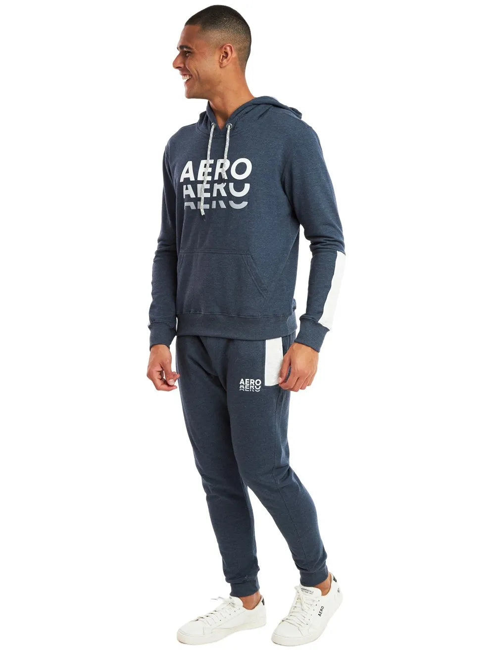 Moletom Aeropostale Hoodie Aero Shadow Azul Marinho