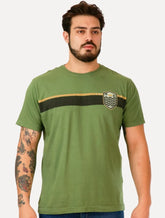 Camiseta Osklen Masculina Regular Brasão Futebol Verde