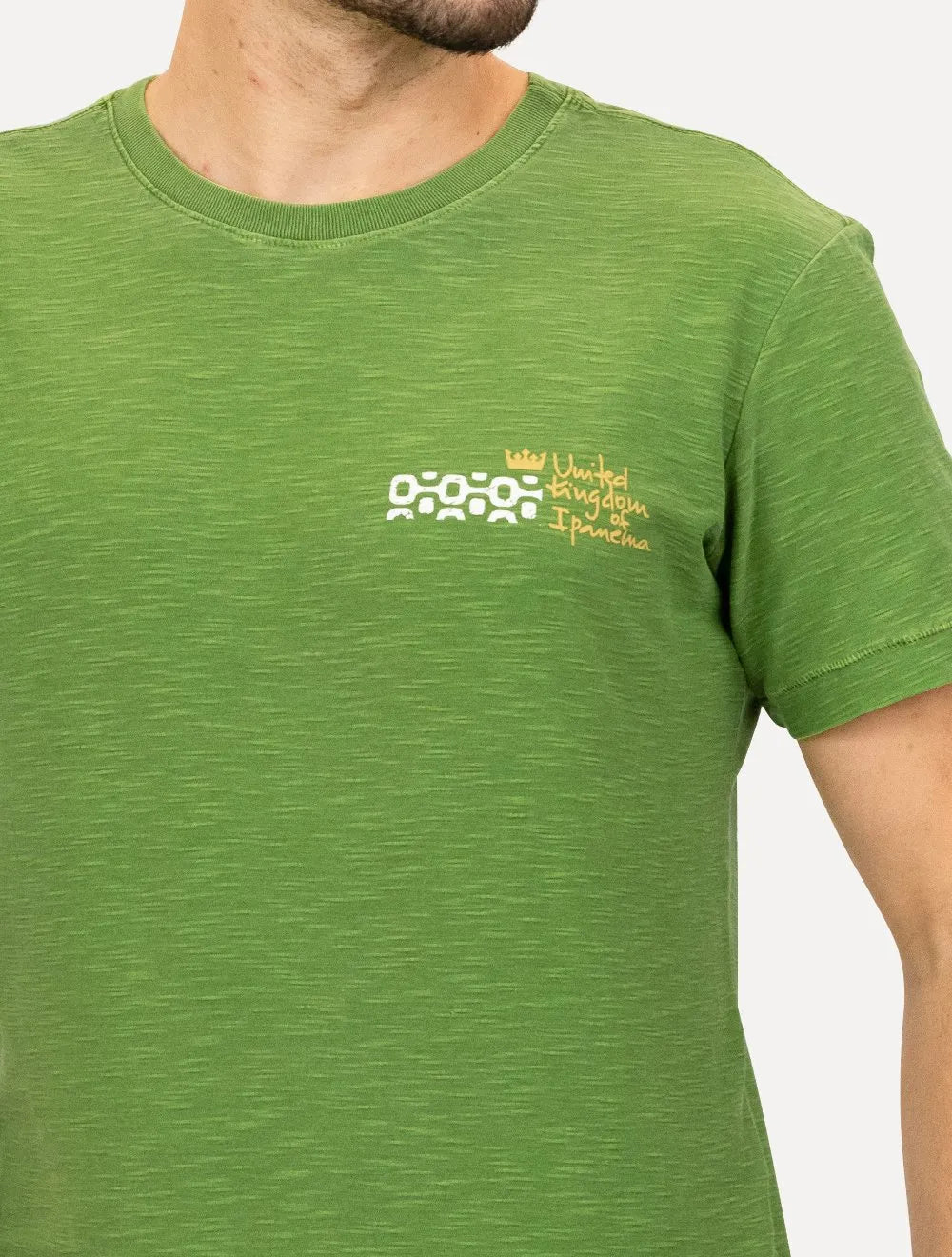 Camiseta Osklen Masculina Slim Rough UKI Calçadão Verde