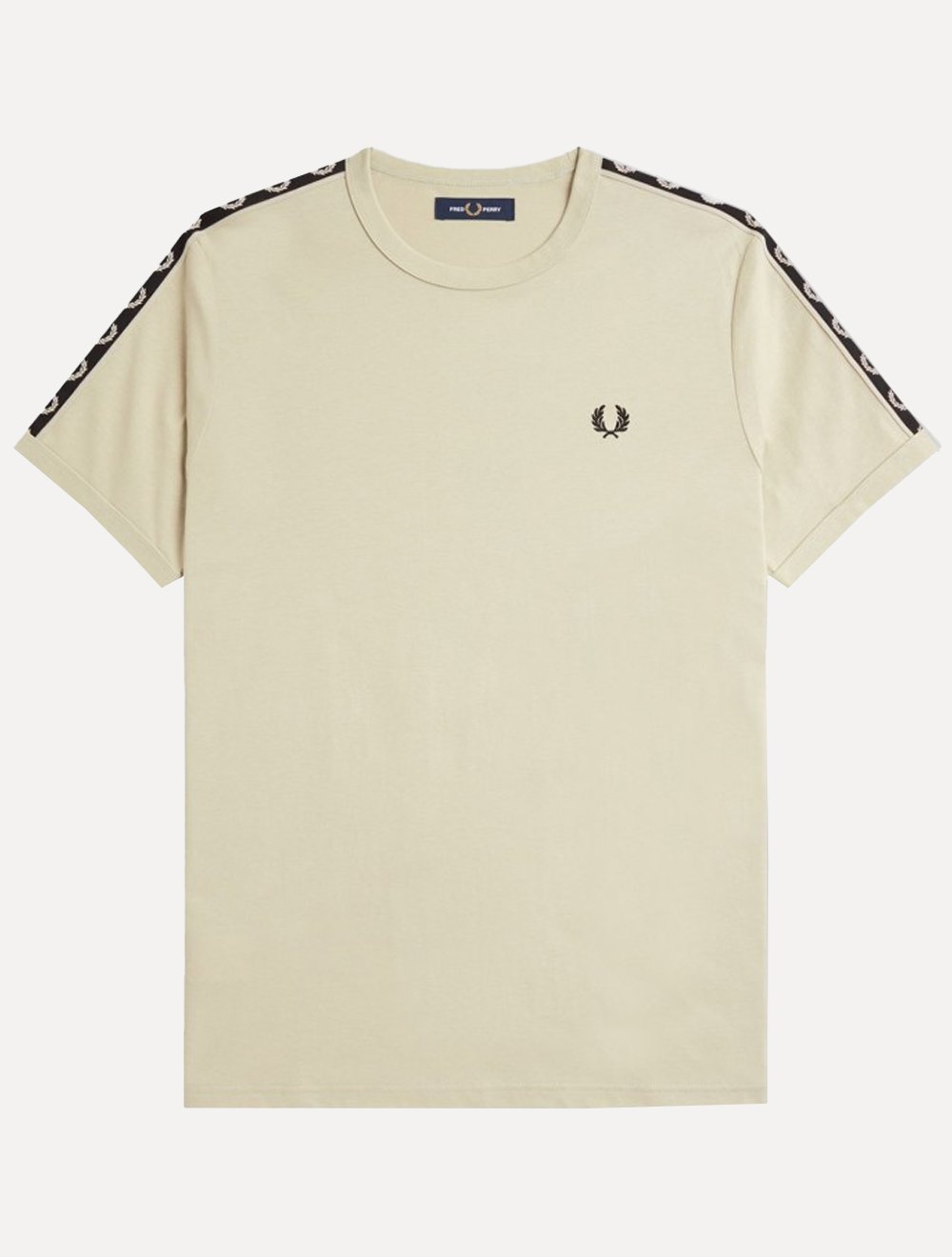 Camiseta Fred Perry Masculina Regular Dark Contrast Tape Ringer Off-White