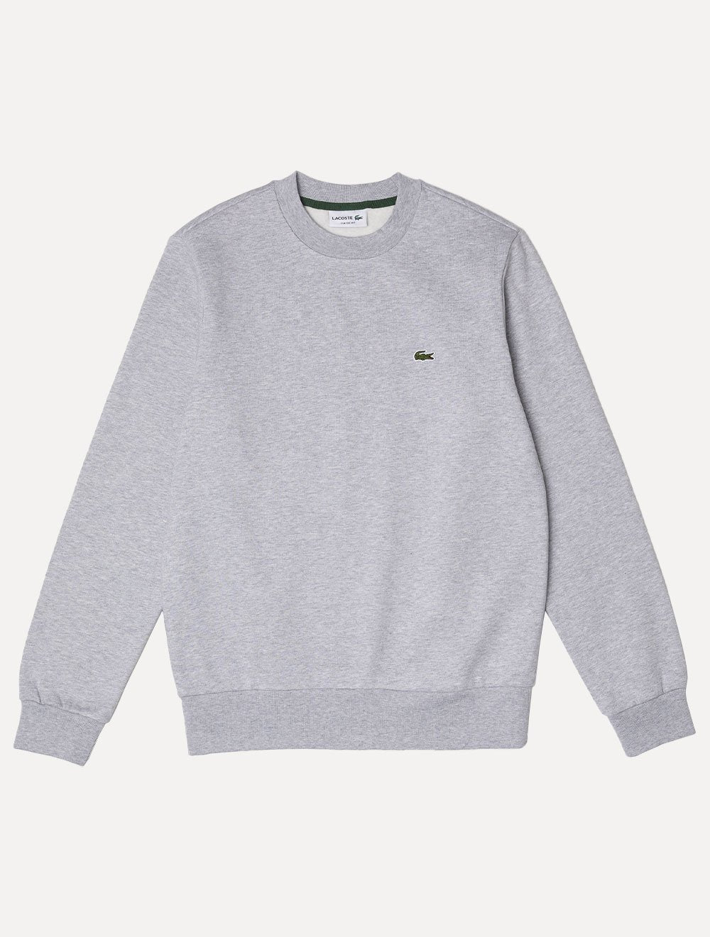 Moletom Lacoste Masculino Crewneck Classic Croco Cinza Mescla