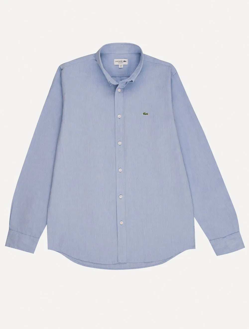 Camisa Lacoste Masculina Regular Pinpoint Cotton Oxford Azul Mescla