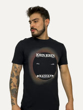 Camiseta John John Masculina Regular Moon Cycle Preta