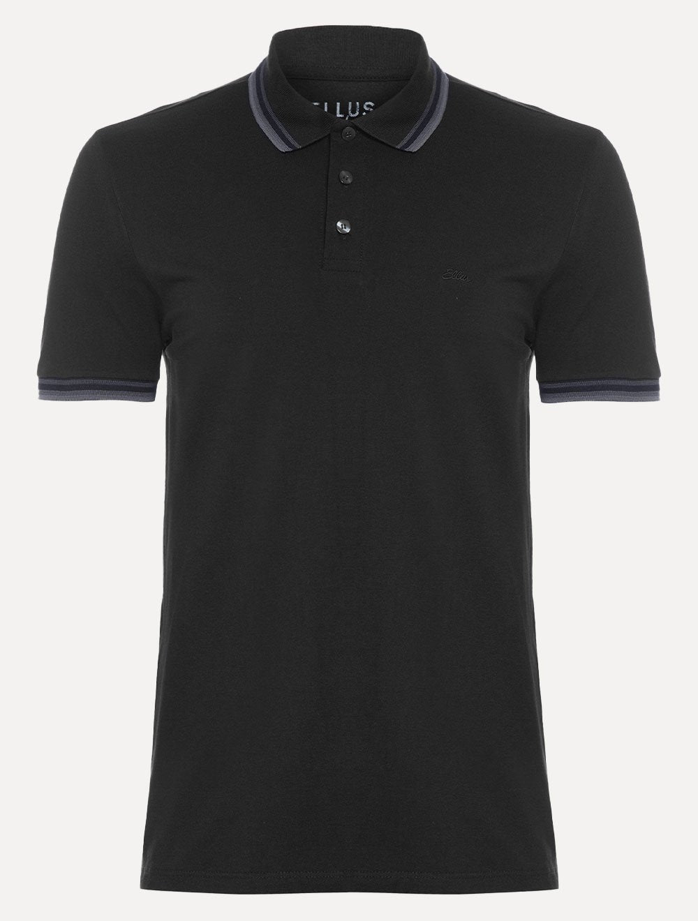 Polo Ellus Masculina Piquet Triple Short Signature Preta